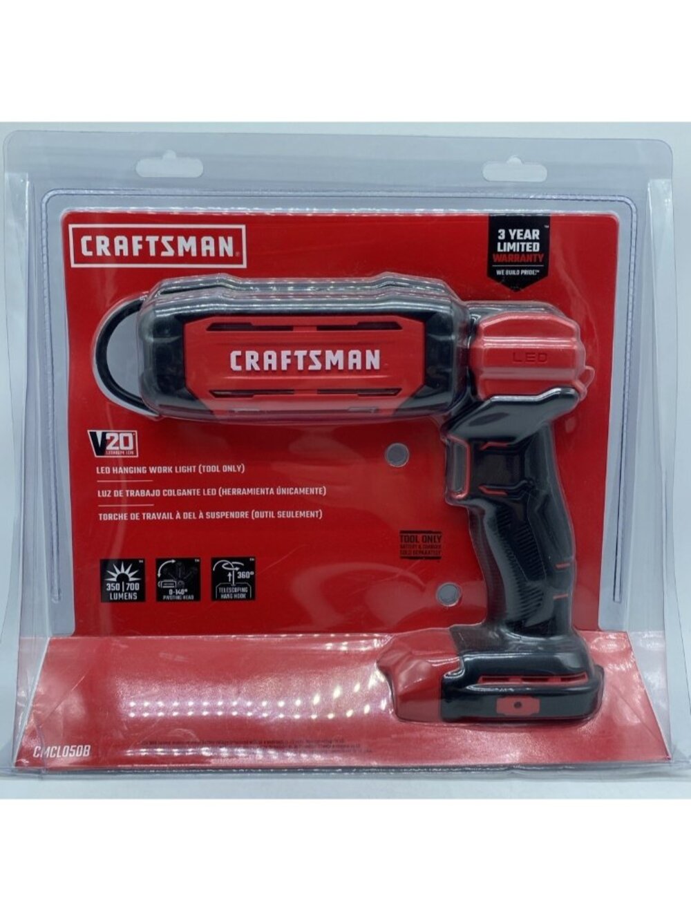 Craftsman V20 Cordless Led Hanging Work Light CMCLD50B (Bare Tool)